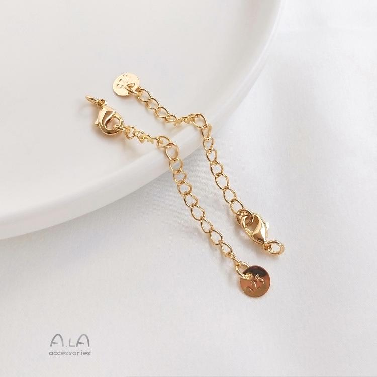 14K Gold Filled Color-Retaining Extension Chain for DIY Jewelry