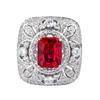 Hollow zircon micro-inlaid exquisite large stud earrings, sugar tower colored treasure set, red corundum pendant, square diamond ring.
