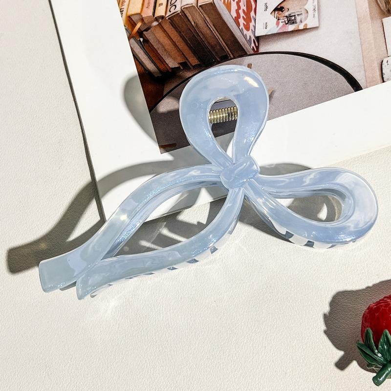 Jelly-colored Bow Back Head ClawLarge Hair Claw Updo Shark Clip Hair Accessory