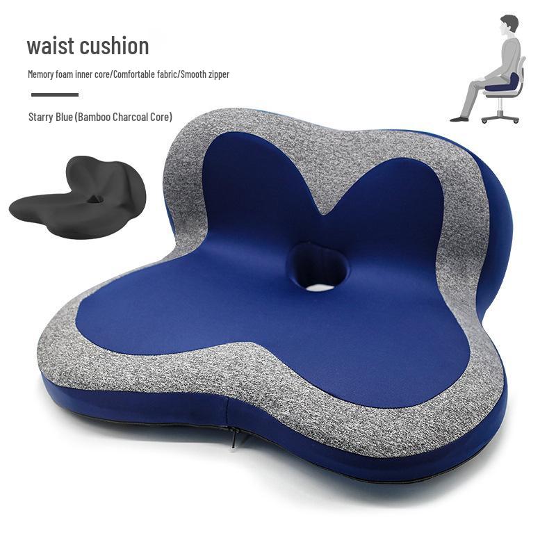 Memory Foam Petal Seat Cushion & Back Support Combo for Office, Car, Student Chairs