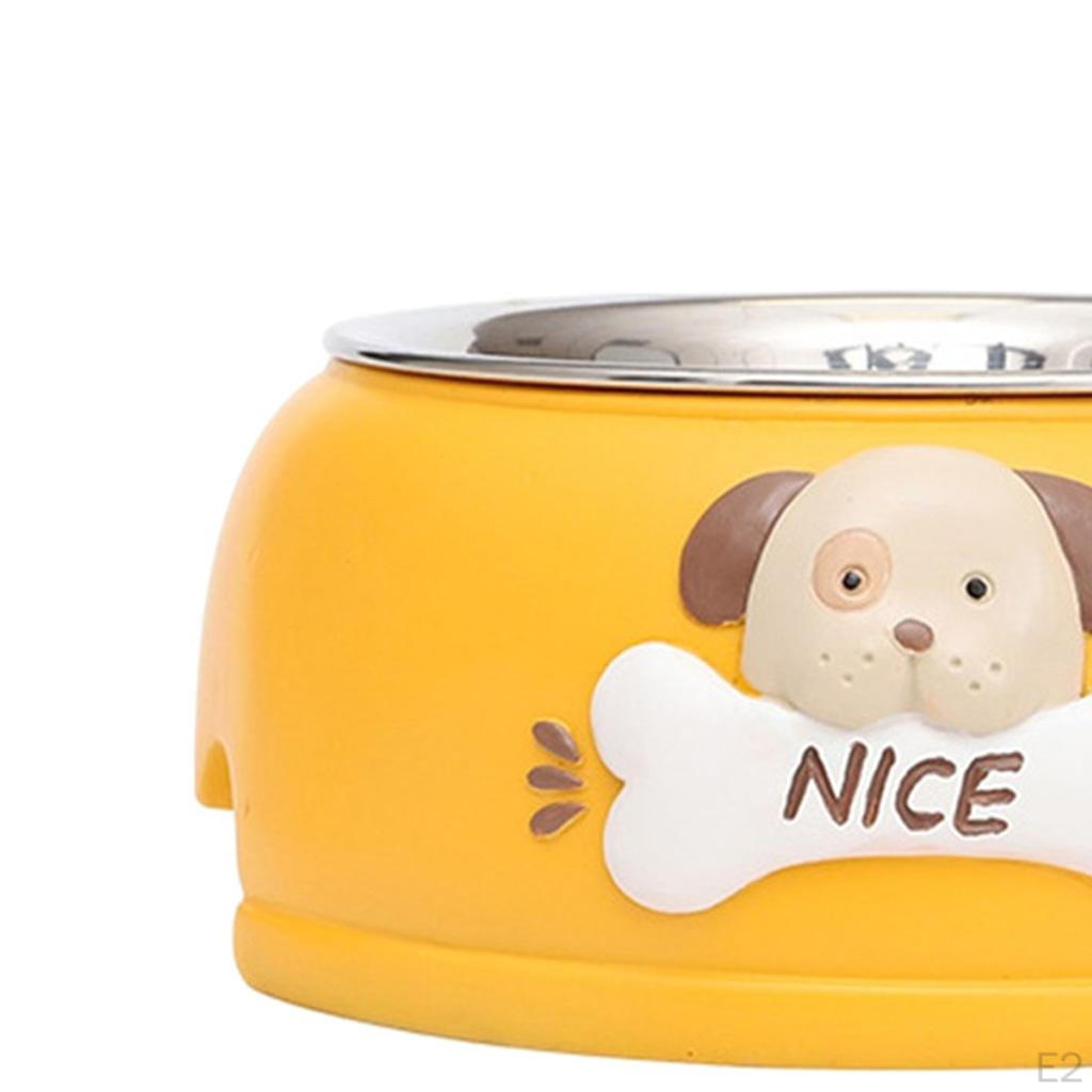 Dog Bowl Stainless Steel Bowls with Anti-Skid Rubber Base or water Dish for Puppy Cat and Kitten
