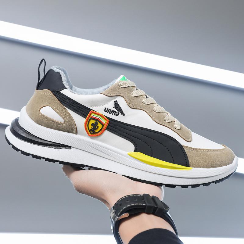 

Men s shoes spring fashion fly-woven breathable casual shoes trendy single shoes comfortable platform student sports shoes 44