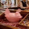 Candy Jar with Lid Chicken Shaped Vintage Decorative Candy Bowl Plastic Hen Nesting Candy Dish Kitchen Candy Organizer