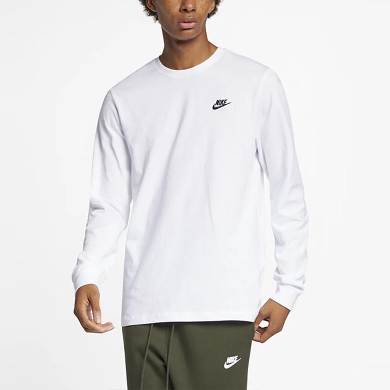 Nike NSW Club Casual Sport Pullover Sweatshirt Men Tops White AR5193-100