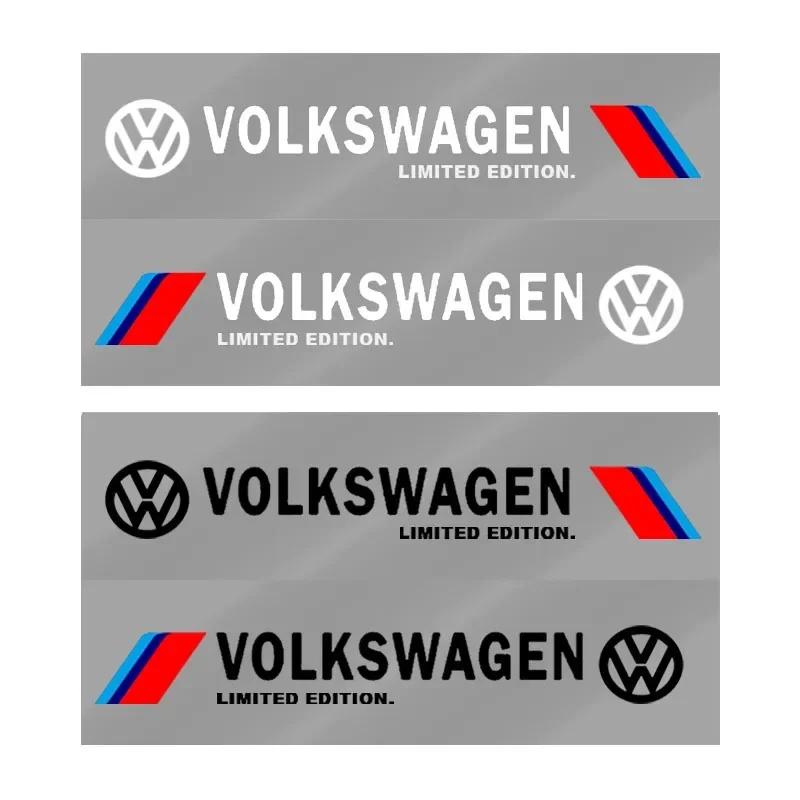 VW For Volkswagen 2pcs Car Side Door Sticker Badge Decal Decoration Emblem For VW Volkswagen R Rline Jetta Golf Polo Beetle CC E