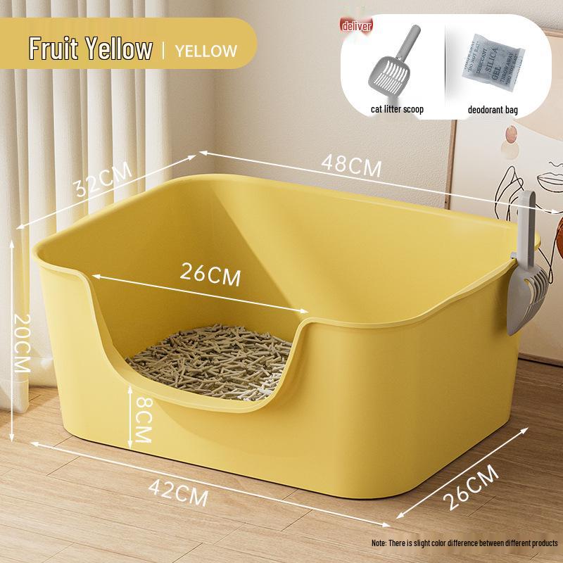 

Очень большой полузакрытый лоток для кошек с защитой от брызг Litter Box