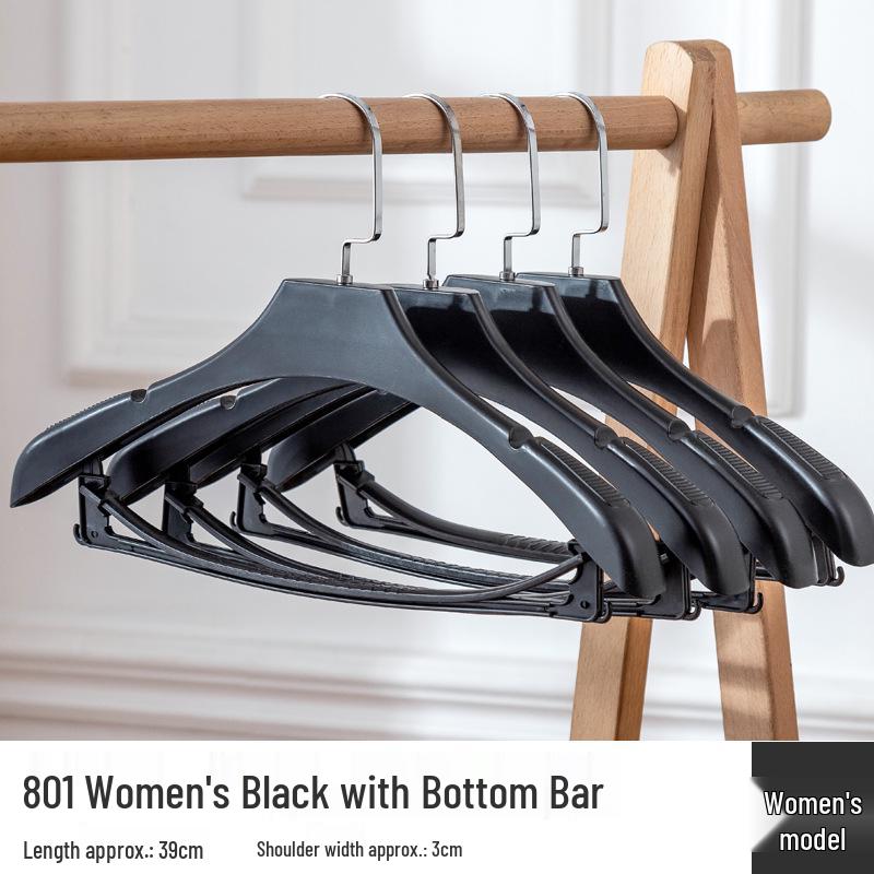 Seamless Wide Shoulder Plastic Clothes Hanger for Store and Home Use