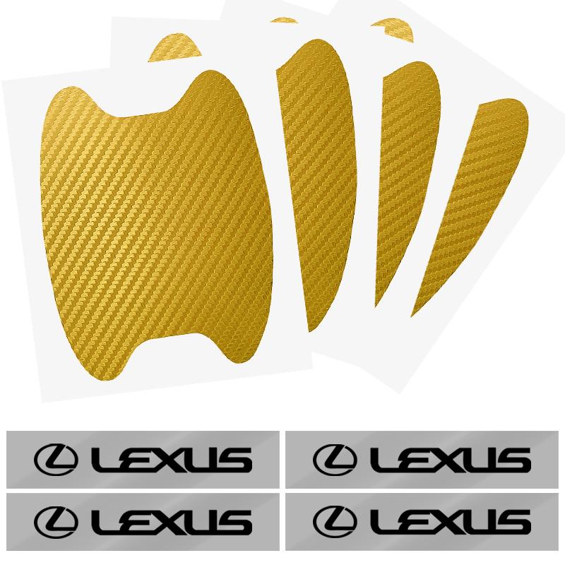 8 ks Nálepka na dveře auta Ochranná fólie proti poškrábání kliky auta Styling auta Pro Lexus IS250 Ct200h ES300h RX350 IS300h NX300h UX