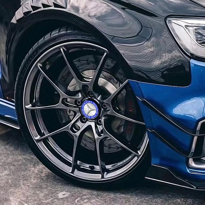 4ks 56mm Hliníková slitina Auto Kolo Středová Nálepka Nábojová Nálepka Pro Mercedes Benz GLE GLC A B C E Třída W176 W246 W205 W213 AMG Styling Auta