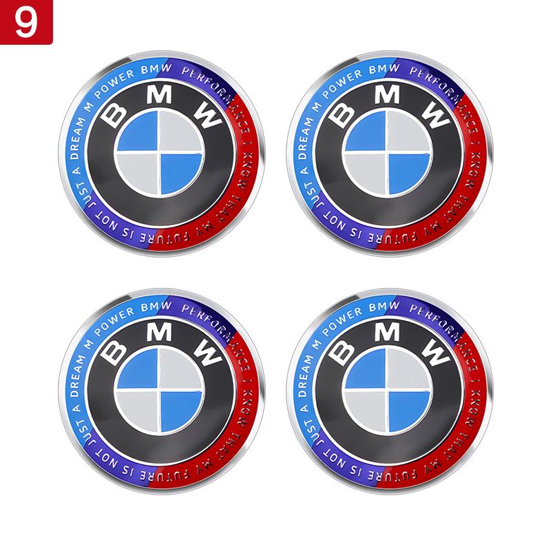 4 Stück 56MM 60MM 65MM Auto Radnabenabdeckung Aufkleber Felgenabdeckung Abzeichen Emblem für BMW E39 E87 E60 E46 E53 E90 F10 F20 F25 F30 X5