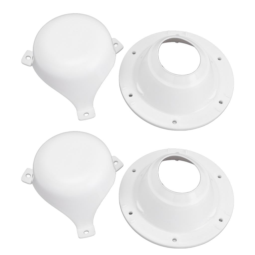 2 Set RV Sanitär Entlüftungskappen Ersatz Kunststoffabdeckung Set für Anhänger Wohnmobil Dach Abwasser