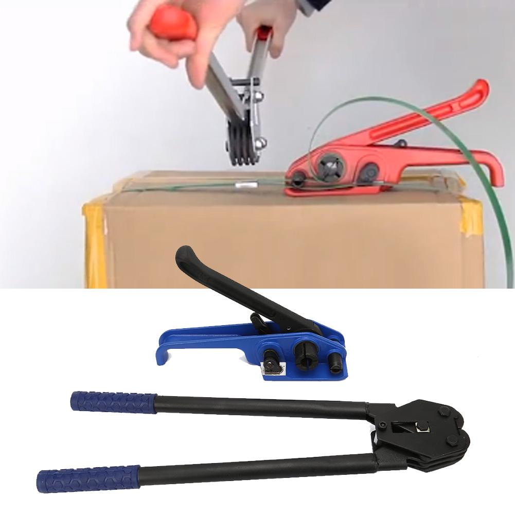 מותחן רצועות פלדה ידני כחול מכווץ חגורות כלי חבקה מכונת אריזה