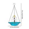 Solar Cascade Hanging Bird Bath Fountain, Solar Water Pump Three-Tiered Bird Bath Tub , Hanging Hook for Garden Patio Wildlife