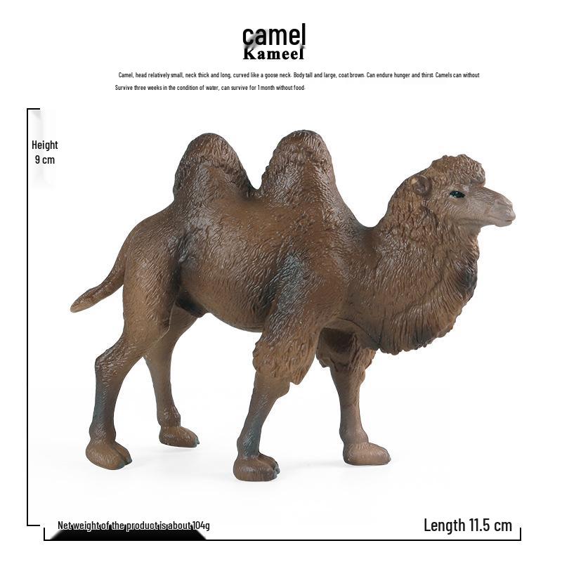 Desert Ship Camel Model Toy - Single & Double Humped Wild Animal Ornament for Children s Learning