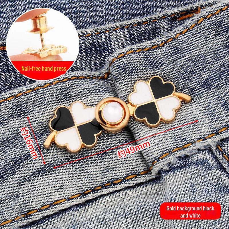 Elastischer Bundverstellungsknopf ohne Nähen für Jeans