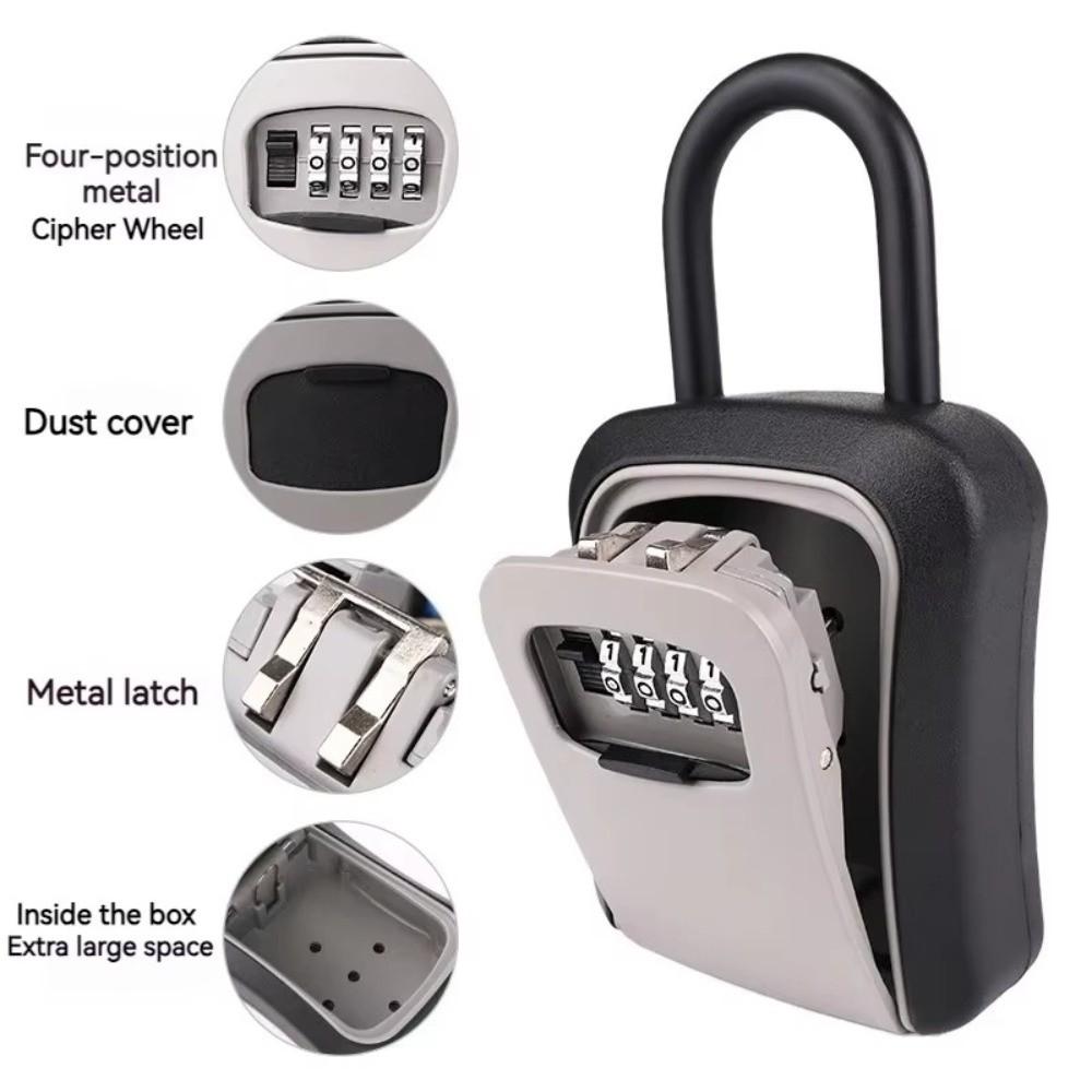4 Digit Combination Combination Key Storage Box Weatherproof Key Cabinet  School Security