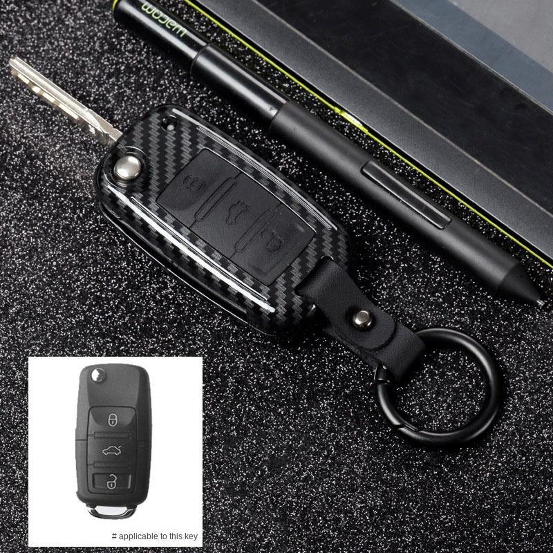 

Чехол для автомобильного ключа из углеродного волокна ABS для VW Volkswagen Polo Golf 4 5 6 7 T5 Passat B6 B5 Skoda Octavia A5 A7 Seat Leon Ibiza Ateca