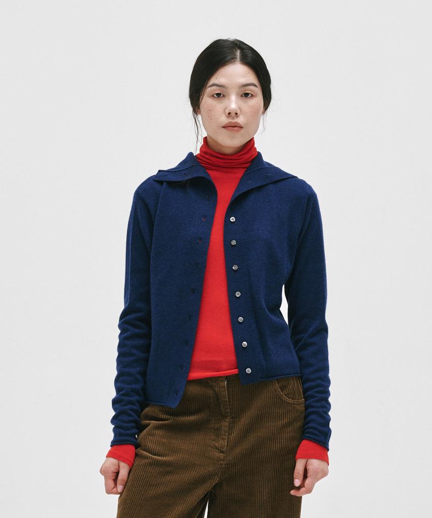 Yuleuteu Cashmere Wool Highneck Cardigan_6Color