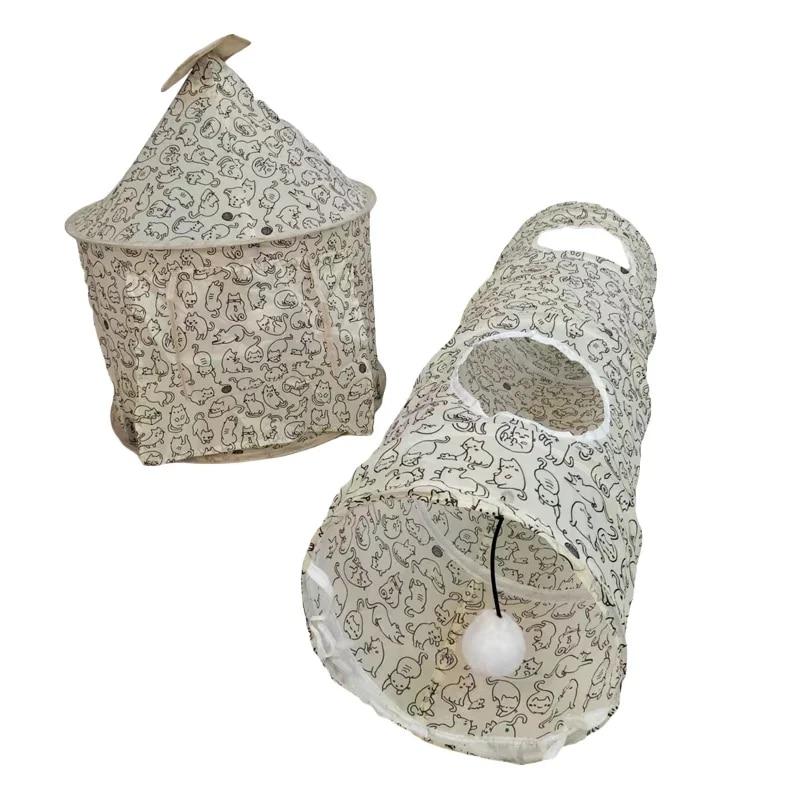 

Палатка для кошек, туннель для кошек, игрушка для домашних животных, игровой туннель в прятки, интерактивная игрушка, складное гнездо, туннель