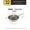 32cm Titanium Shield Maifan Stone Non-stick Wok