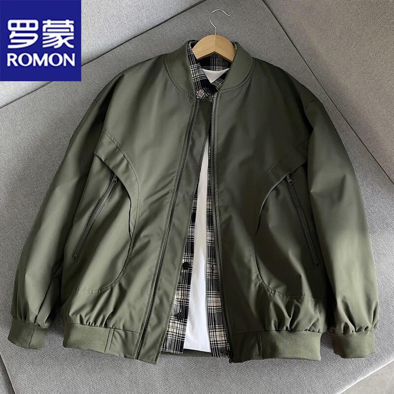 

Romon Men s Loose Fit Stand Collar Casual Jacket 3XL