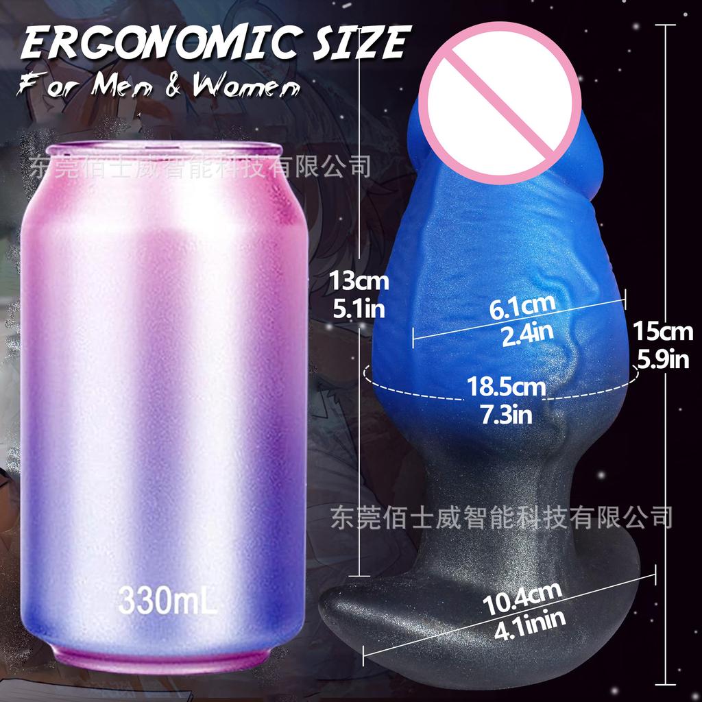 Simulated Dildo Wearing Anal Plug Shaped Mushroom Head Penis Thick Anal Dilation And Masturbation Products When Going Out