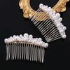 1 PC Women Jewelry Hair Ornaments Haircomb Bridal Headpiece Bride Barrette Hairwear Pearl Hairpin