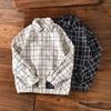Men's Autumn Retro Plaid Colorblock Casual Jacket - Plus Size Loose Fit Versatile Top Coat