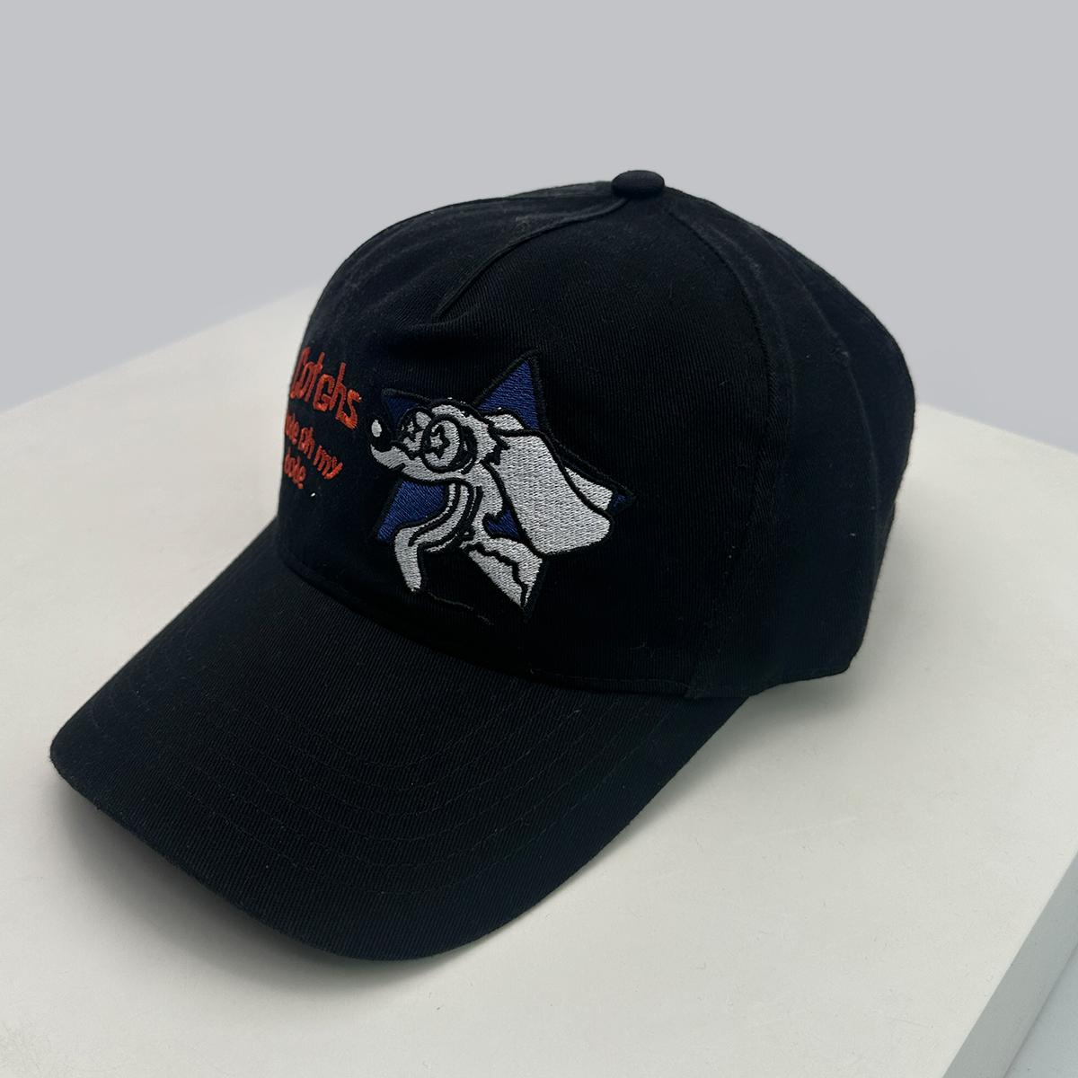 

New Unisex Cute Puppy Kitten Letter Embroidery Baseball Hats Sunshade Niche Versatile Color Block Peaked Caps Fashion Funny Ins 52-60cm