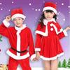Soft Cotton Blend Children's Christmas Apparel Red Santa Suit For Boys And Girls