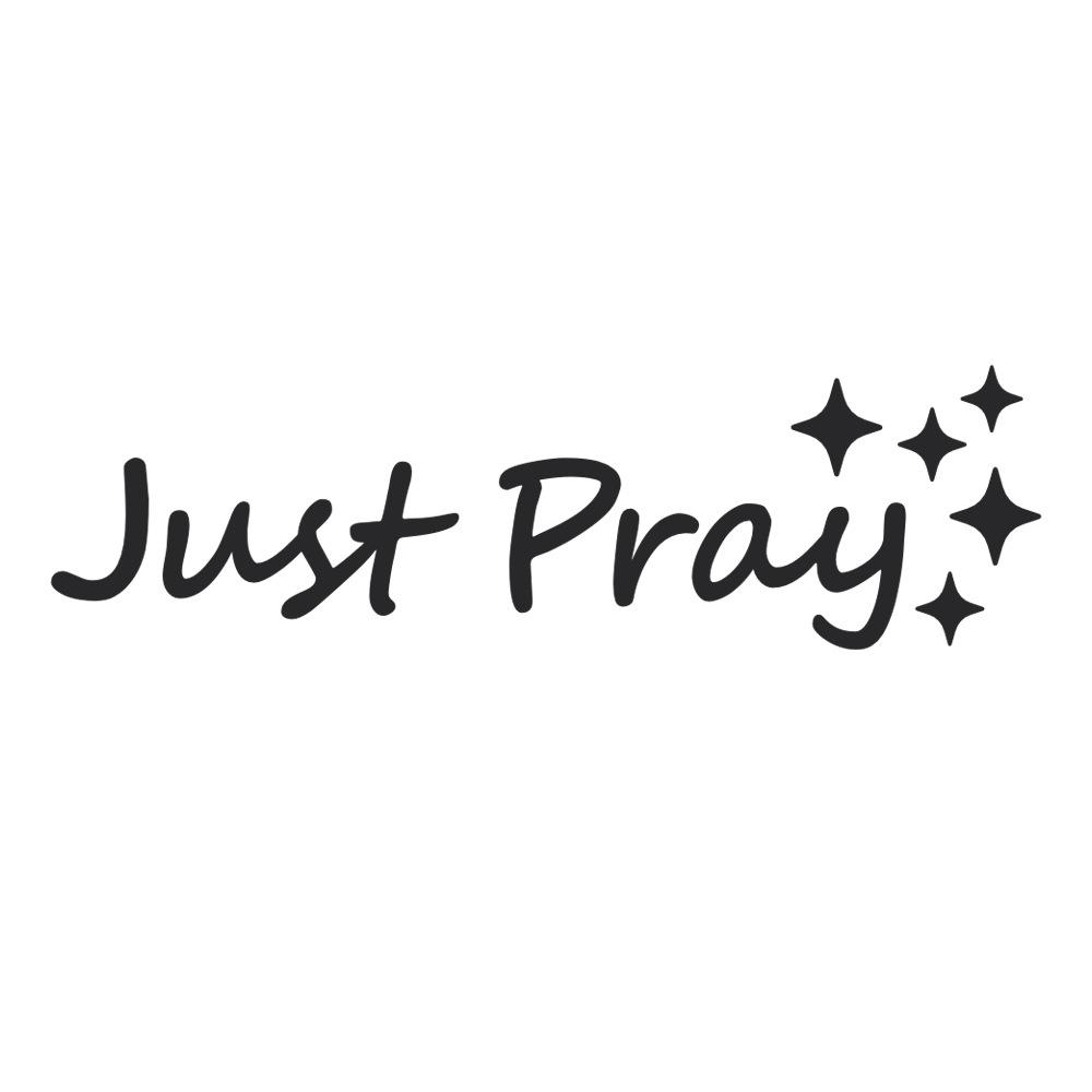 Just Pray Motivational Sticker for Car Rearview Mirror Room Living Room Window Wall Cup Home Decor Inspirational Decal