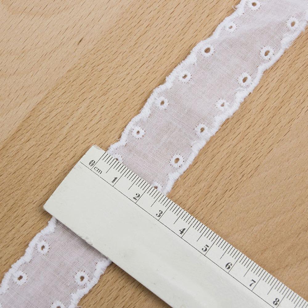 15 Yards Pure Cotton Sewing Trim Hollowed Out Flowers Multi-size Decor Ribbon Lace Trim White Lace Trim Ribbon Clothing Decor
