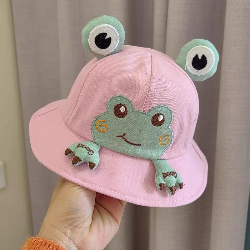 Children's Sun Protection Frog Fisherman Hat - Cute Boys' Sun Hat - Breathable Sun Hat For Girls Summer 