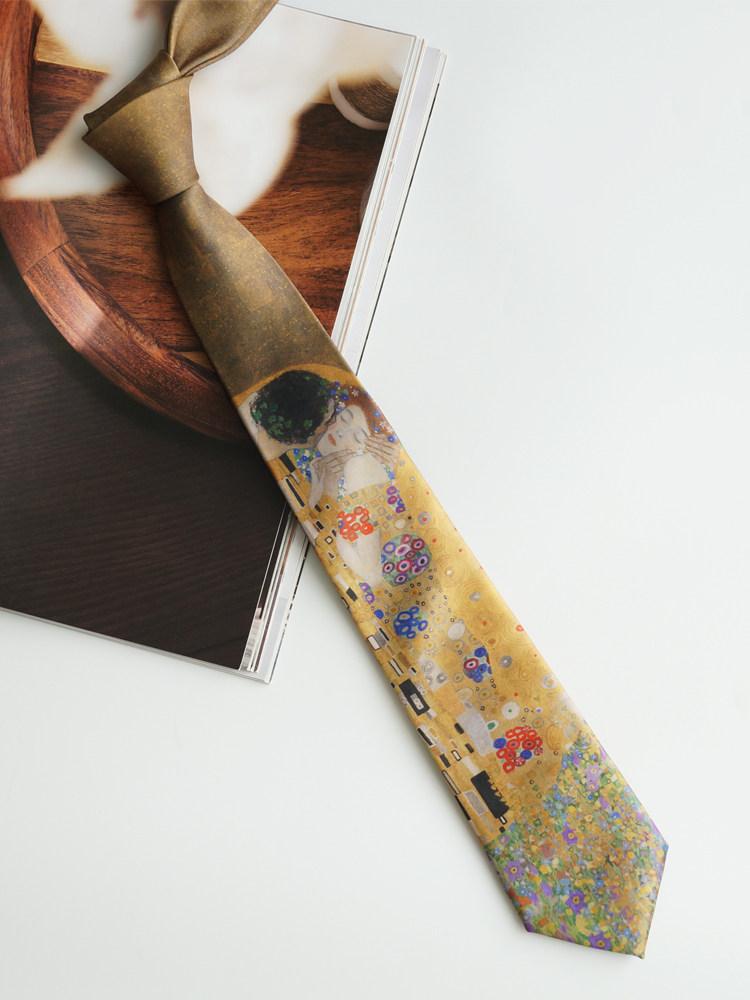 

Retro Literary Men and Women s Ties Party Tie Necktie Oil Painting Print Tie