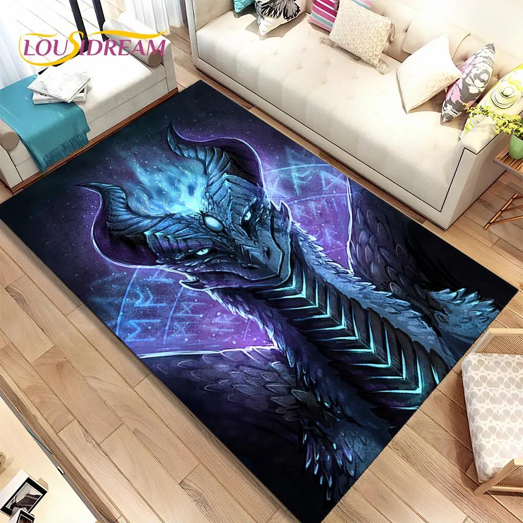 World of Warcraft, WOW, Game Gamer-Bereichsteppich, Teppichteppich für Wohnzimmer, Schlafzimmer, Sofa, Fußmatte, Dekoration, rutschfeste Kinder-Bodenmatte, 3D