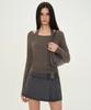 MUSINSA STANDARD WOMAN Women'S Wool Tencel Halter Layered Long Sleeve T-Shirt [Brown]