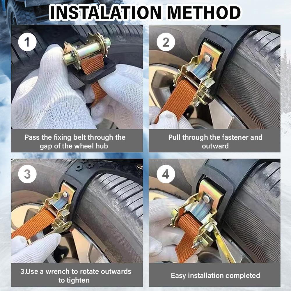 Car Tire Anti-skid Chain Outdoor Snow Emergency Car Snow Universal Anti-skid Ice Breaking Anti-skid Chain Off Road Accessories