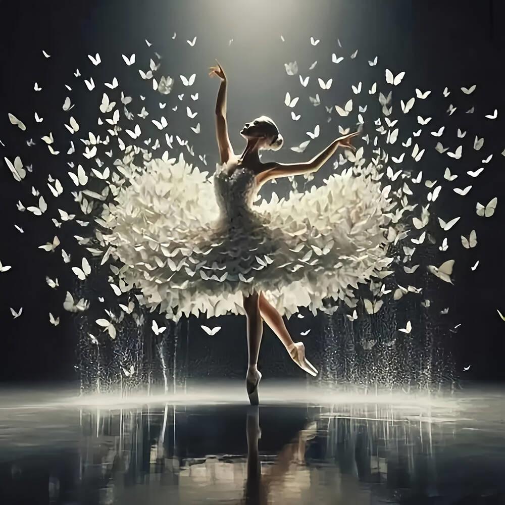 DIY 5D Diamond Painting Mosaic Ballet Girl Full Drill Embroidery Butterfly Art Kit Portrait Handicrafts Cross Stitch Decor Gift