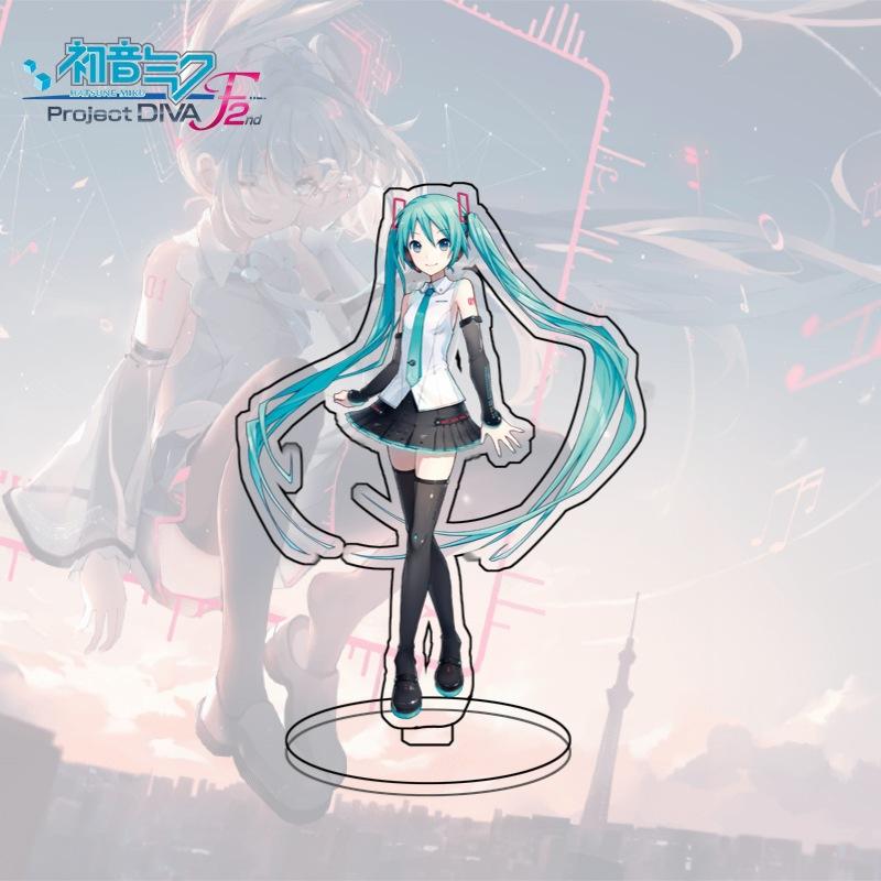 Large Standee Hatsune Miku Anime Acrylic Desktop Decor Cartoon Figure Collectible Gift For Fans