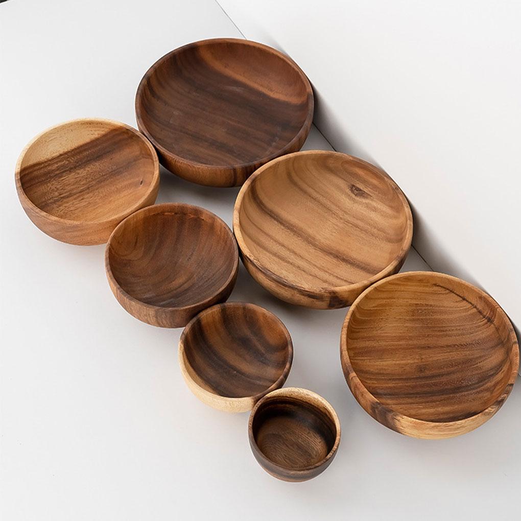 Round Salad Bowl - Wide Range Of Uses - Durable And Reliable Wooden Bowls Bowl Bowls Round Bowl