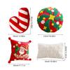 Embroidered Throw Pillow Case Removable Washable Sofa Cushion Cover Christmas Themed Pillowcase Home Decoration