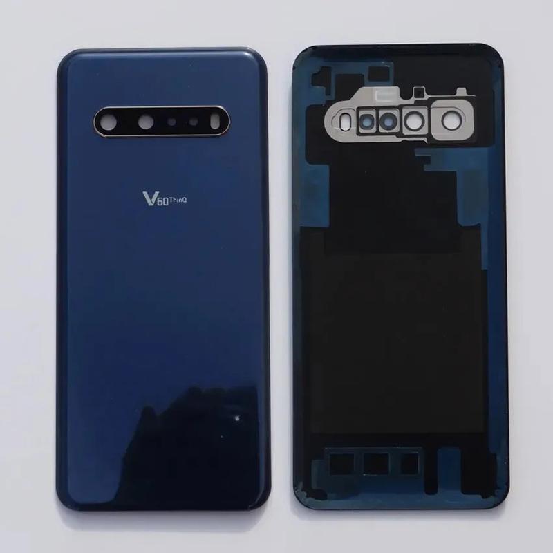 Back Glass back cover for LG V60 V60ThinQ LMV600VM V600VM/TM battery cover Housing Repair Parts With Adhesive Battery Door