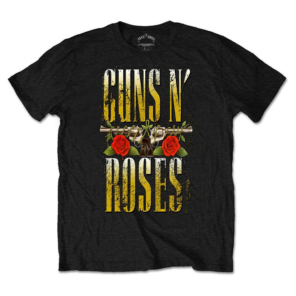 Guns N Roses T-Shirt Big Guns GNR Rock Band New Black Official