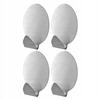 Niko Self-adhesive Oval Chrome Hooks 4 Pcs