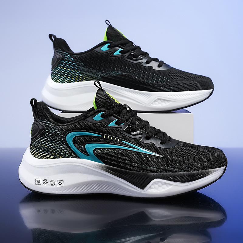 Large Size Carbon Plate Sports Casual Shoes Men's Running Shoes Mesh Shoes Summer Breathable Professional Shock Absorption