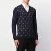 Gucci Sweaters Men's Dark Blue V Neck Moderate 576902XKAUM