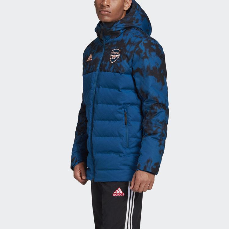 Adidas Arsenal Football Sports Long Sleeve Down Jacket Men Outerwear Blue FQ6931
