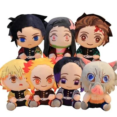 20cm Quente Japão Demon Slayer Bonecos de Pelúcia Adorável Anime Kimetsu No Yaiba Kamado Tanjirou Nezuko Zenitsu Kyoujurou Brinquedos Presentes para Crianças