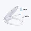 Dual Purpose Mother Child Toilet Lid Thickened Slow Lowering Seat Cover for Pedestal Pan Household Use Ideal for Adults and Kids