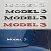 For Model 3 Car Letters Rear Trunk Badge Decals ABS Car Styling Logo MODEL 3 Emblem Auto Exterior Accessories